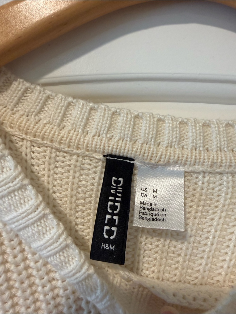 Divided Cream Textured Crew Sweater - Picture 3 of 4